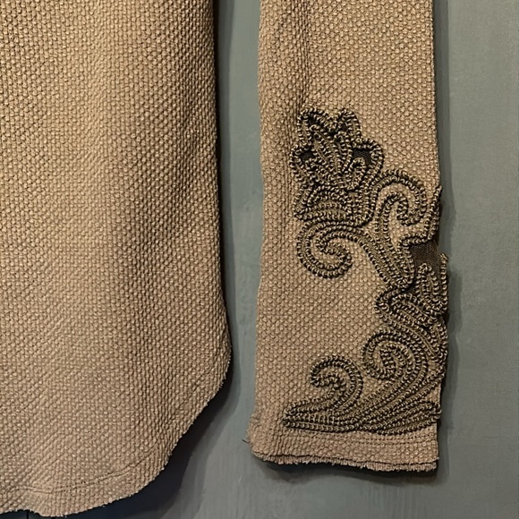 Free People Thermal Long-sleeve Shirt with Embellishments on the Sleeves *AS IS - Picture 2 of 6